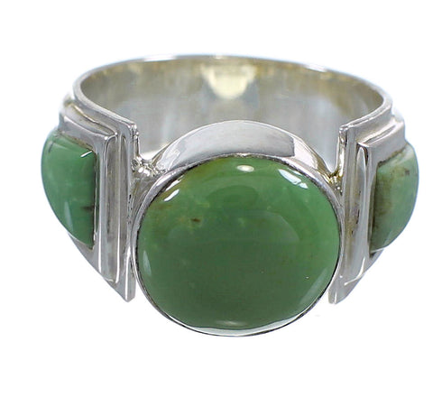 Authentic Sterling Silver And Turquoise Ring Size 6-3/4 RX81007